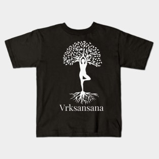 Vrksansana (Tree Pose) Kids T-Shirt